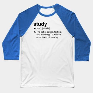 Study Text Baseball T-Shirt